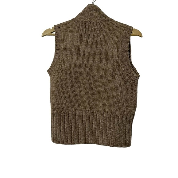 Cabi Mob Wife Brown Fur Zip Up Vest Size Small Y2K 90s Boho Artsy Teacher Fall - Picture 2 of 6